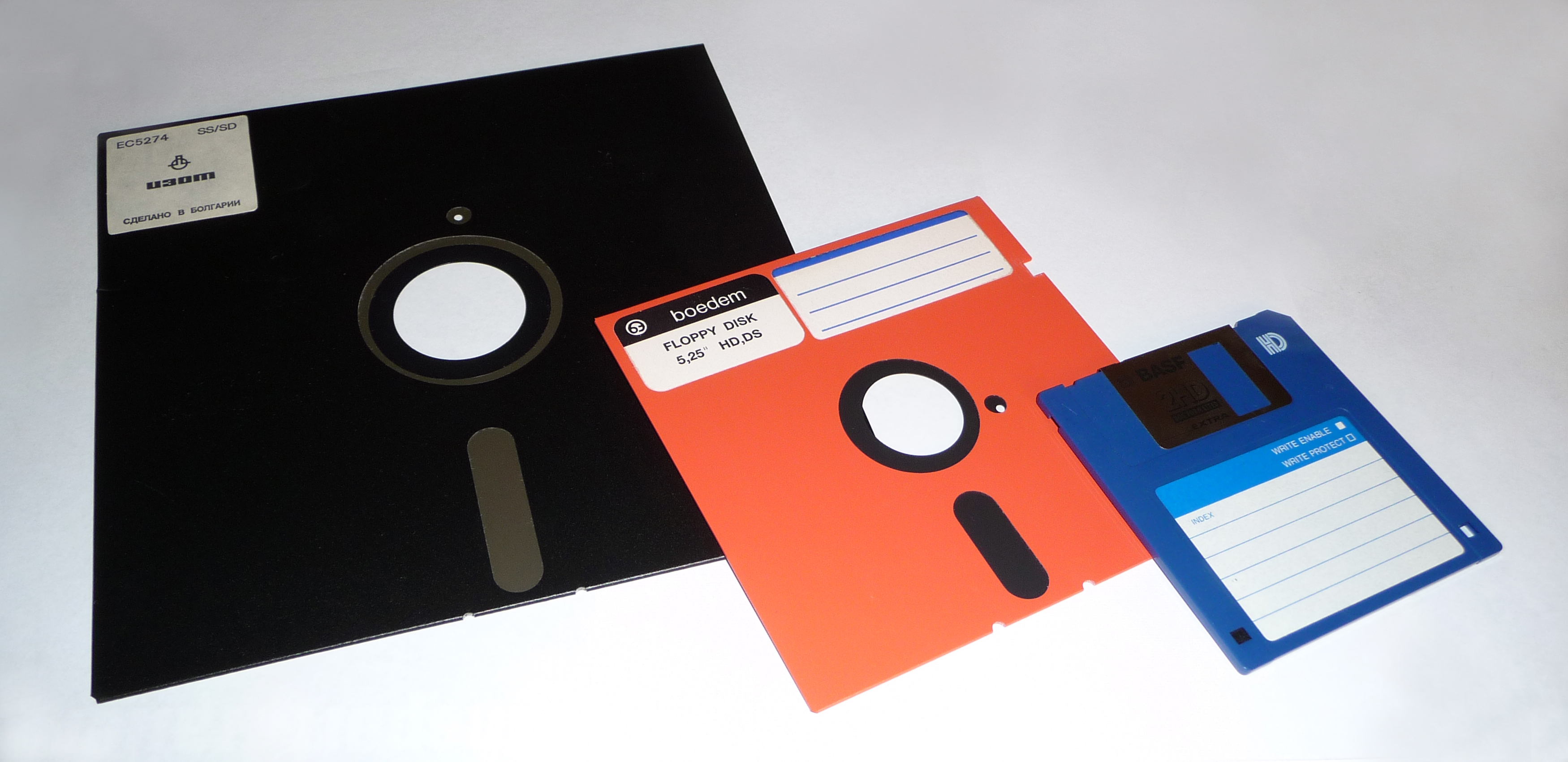 A 3.5 inch floppy disk